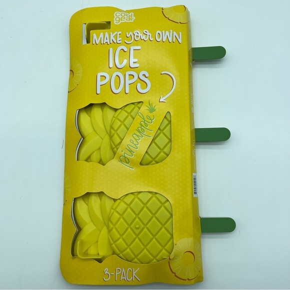Cool Gear Make Your Own Ice Pops Pineapple Yellow Green New - Picture 4 of 6